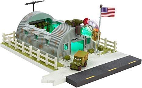 Disney Pixar Cars Precision Series Sarge s Surplus Hut Playset Cheap