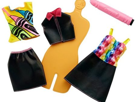 Barbie Crayola Rainbow Design Fashion Set Sale