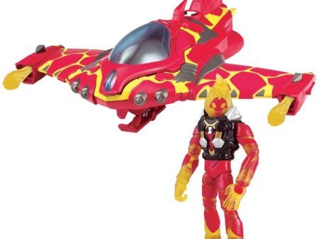 Ben 10 Transforming Vehicle With Figure - Heatblast Rocket Flyer Online