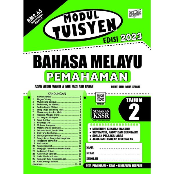 Modul Tuisyen Edisi 2023 Bahasa Melayu Tahun 2 Pemahaman Discount