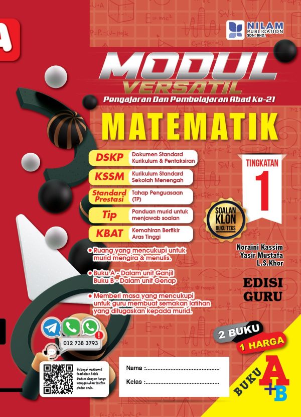 Modul Versatil P&P Abad Ke-21 Matematik Tingkatan1 (A+B) 2022 Online