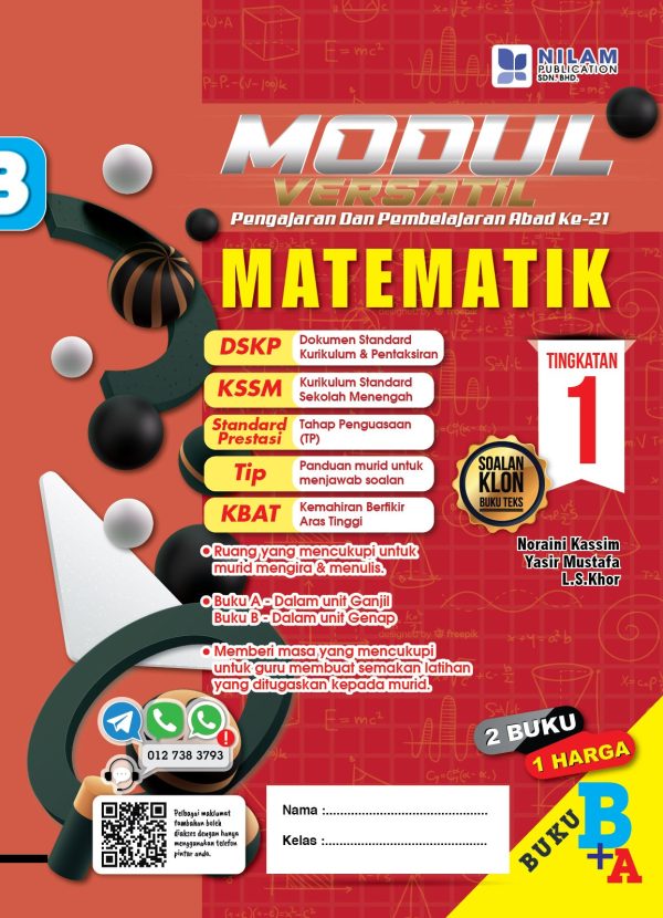 Modul Versatil P&P Abad Ke-21 Matematik Tingkatan1 (A+B) 2022 Online