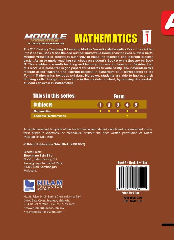 Modul Versatile 21st Century T&L Mathematics F1 (A+B) 2022 Online