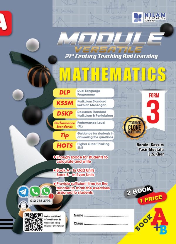 Modul Versatile 21st Century T&L Mathematics F3 (A+B) 2022 Sale